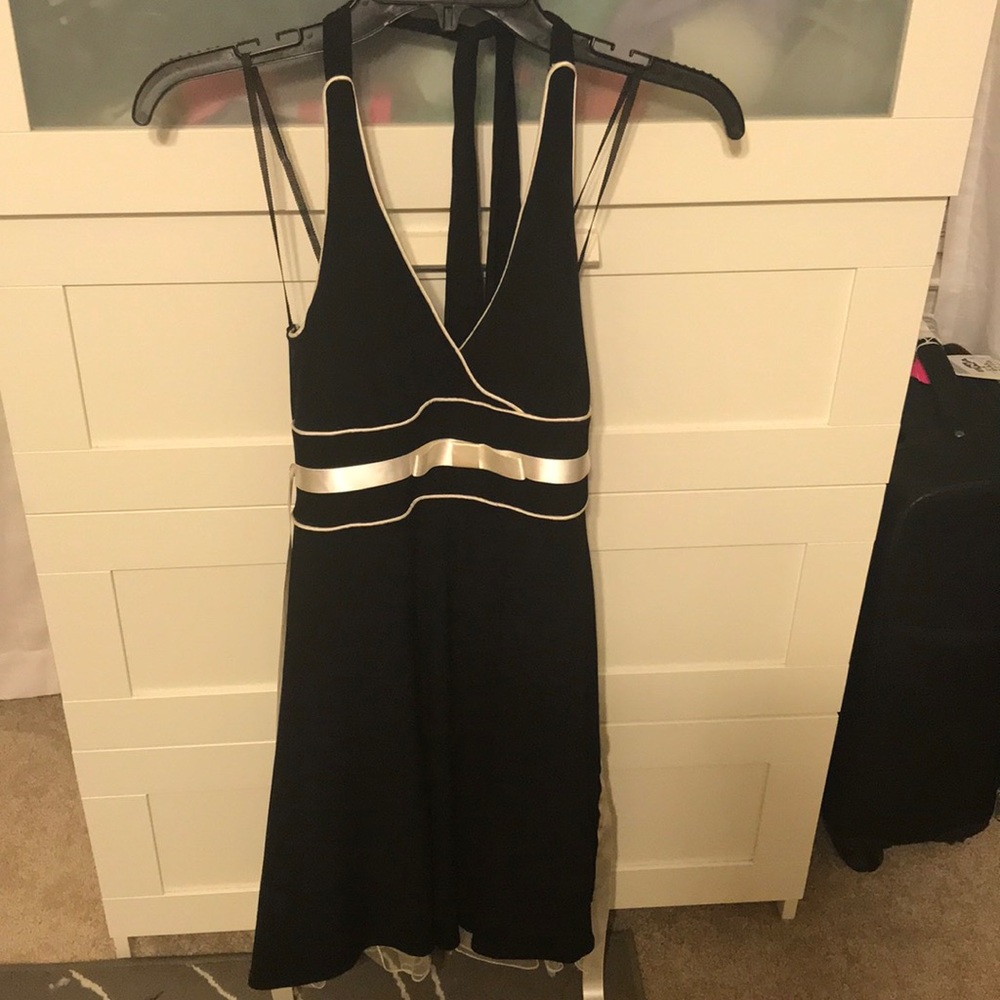 Black and white cocktail dress